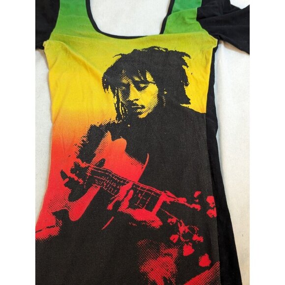 Bob Marley Shirt Womens Small Short Sleeve Graphic Black Zion Rootswear - Picture 8 of 8